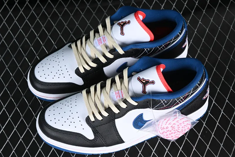 All categories Air Jordan Jordan series basketball shoes Air Jordan 1 Low G version pure original Air Jordan 1 Low SE AJ1 Joe 1 blue and black sashimi embroidery style low-top cultural casual sneakers FV3622-141